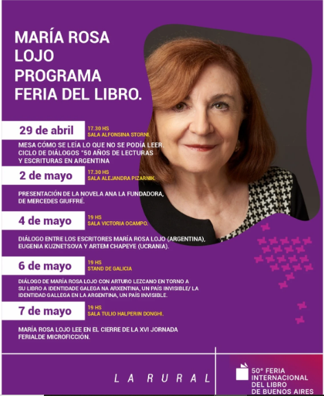 Nuestra Académica Titular  Dra. María Rosa Lojo participó activamente en la Feria Internacional del Libro de Buenos Aires 2026
